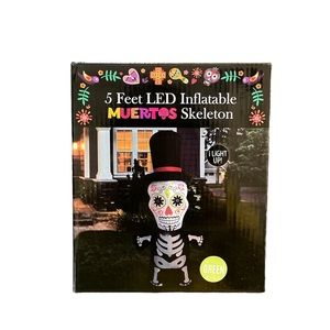 5 feet LED inflatable Muertos Skeleton
